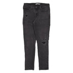 LEVI'S 711 Distressed Womens Jeans Black Slim Skinny W28 L26