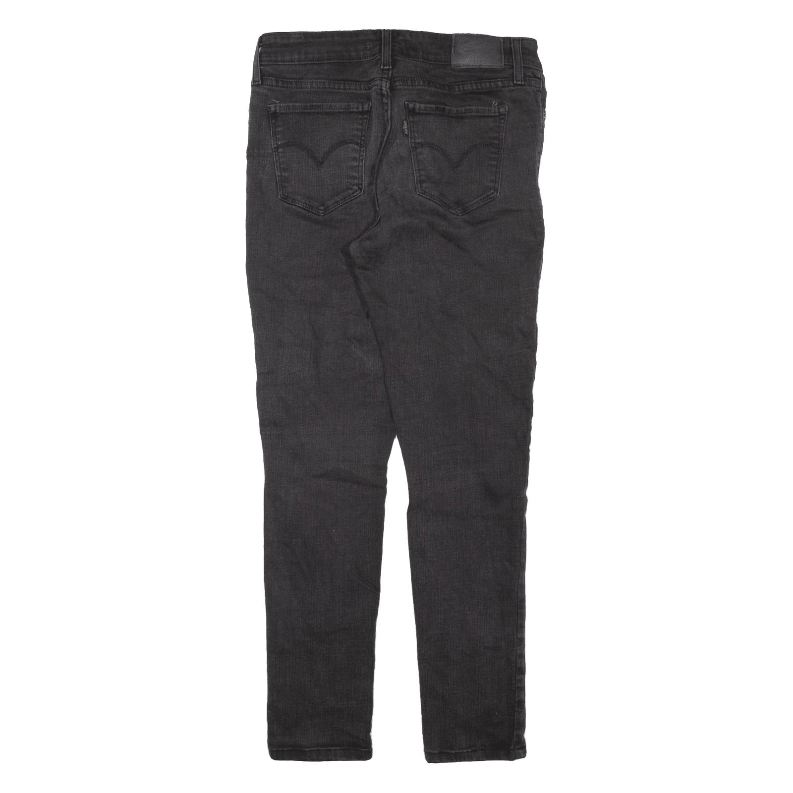 LEVI'S 711 Distressed Womens Jeans Black Slim Skinny W28 L26