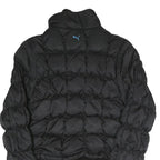 PUMA Womens Black Quilted Jacket S Polyester Blend Zip Casual Sportswear