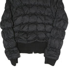 PUMA Womens Black Quilted Jacket S Polyester Blend Zip Casual Sportswear