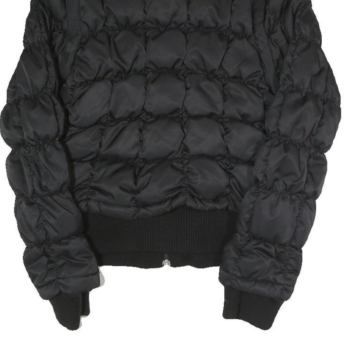 PUMA Womens Black Quilted Jacket S Polyester Blend Zip Casual Sportswear