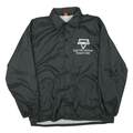 PLA-JAC Mens Black Armco Electric Repair Button Jacket L Polyester Plain