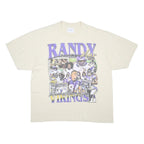 GAME CHANGER Mens Cream Randy Moss Graphic T-Shirt XL Short Sleeve Crew Neck