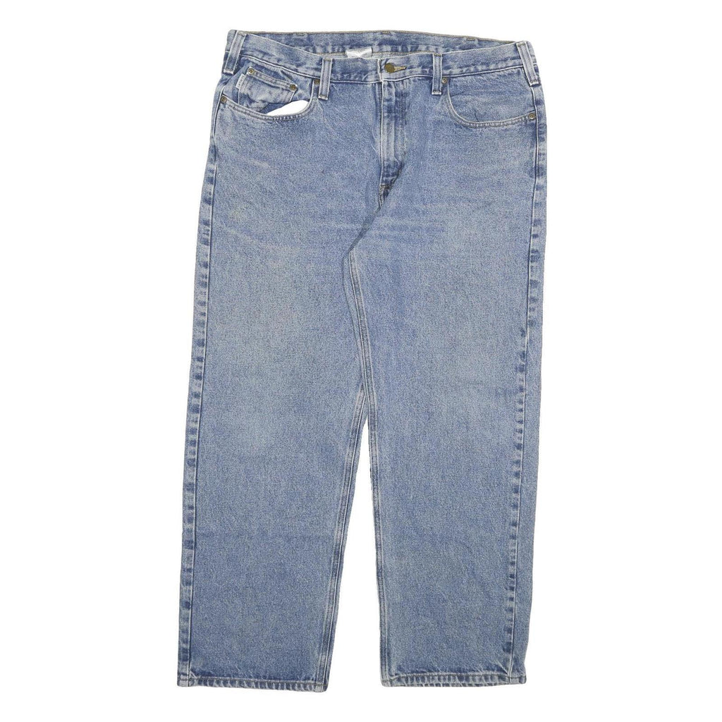 CARHARTT Mens Jeans Blue Relaxed Straight Denim Medium W40 L32 Workwear Casual