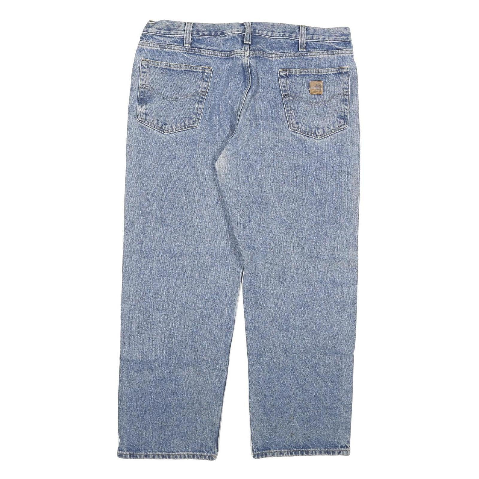 CARHARTT Mens Jeans Blue Relaxed Straight Denim Medium W40 L32 Workwear Casual