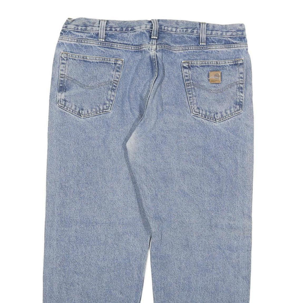 CARHARTT Mens Jeans Blue Relaxed Straight Denim Medium W40 L32 Workwear Casual