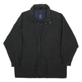 NAUTICA Mens Black Outdoor Jacket XL Cotton Blend Zip Pocketed Casual
