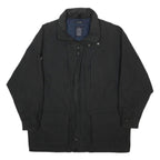 NAUTICA Mens Black Outdoor Jacket XL Cotton Blend Zip Pocketed Casual
