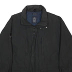 NAUTICA Mens Black Outdoor Jacket XL Cotton Blend Zip Pocketed Casual