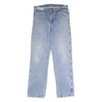 DICKIES Mens Jeans Blue Regular Straight Denim Light W34 L34 Classic Button