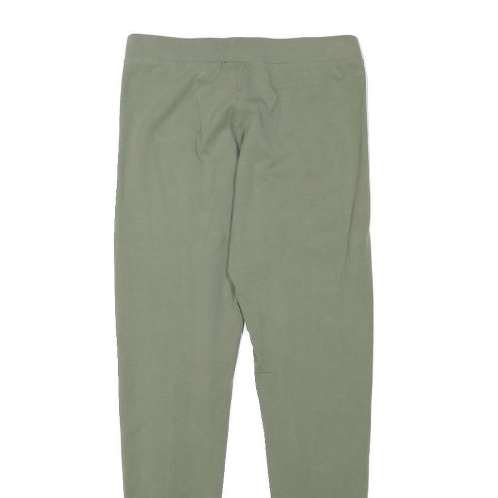 ADIDAS Womens Joggers Green & Black Slim Straight UK 10 W24 L25 Cotton Blend