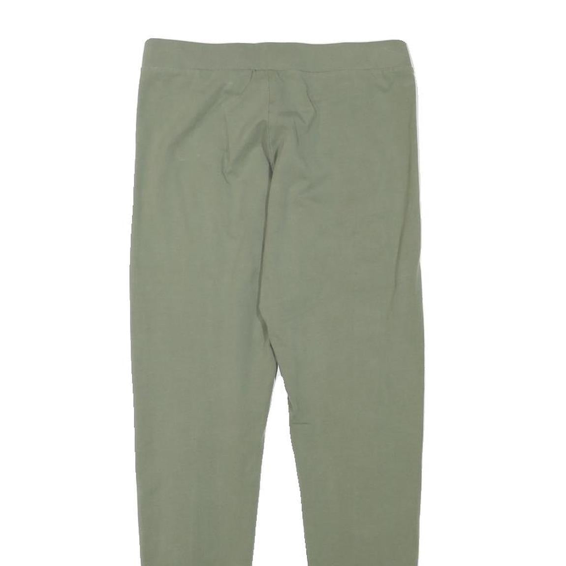 ADIDAS Womens Joggers Green & Black Slim Straight UK 10 W24 L25 Cotton Blend