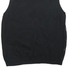 APT 9 Mens Black & Grey Patterned Sleeveless V-Neck Cotton Jumper XL Argyle Knit