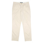 POLO RALPH LAUREN Womens Cotton Blend Beige Regular Fit Straight Trousers W32