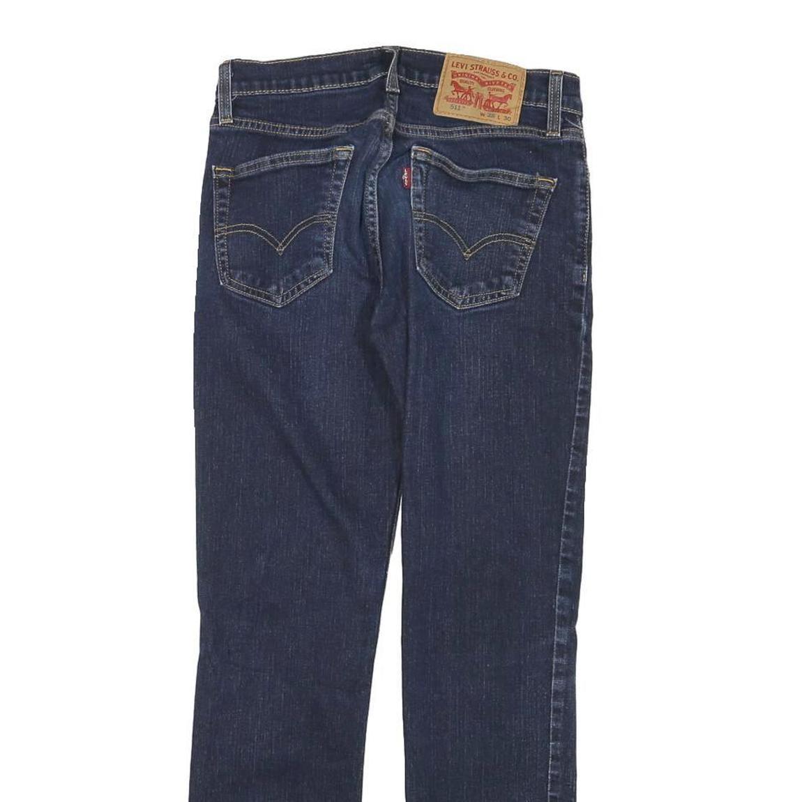 LEVI'S 511 Mens Slim Blue Denim Medium W26 L27 Stretch Cotton Blend Zip Jeans