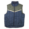 ARIZONA JEAN COMPANY Mens Blue & Green Jacket XL Polyester Blend Plain Zip Vest