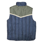 ARIZONA JEAN COMPANY Mens Blue & Green Jacket XL Polyester Blend Plain Zip Vest