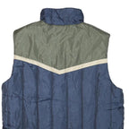 ARIZONA JEAN COMPANY Mens Blue & Green Jacket XL Polyester Blend Plain Zip Vest