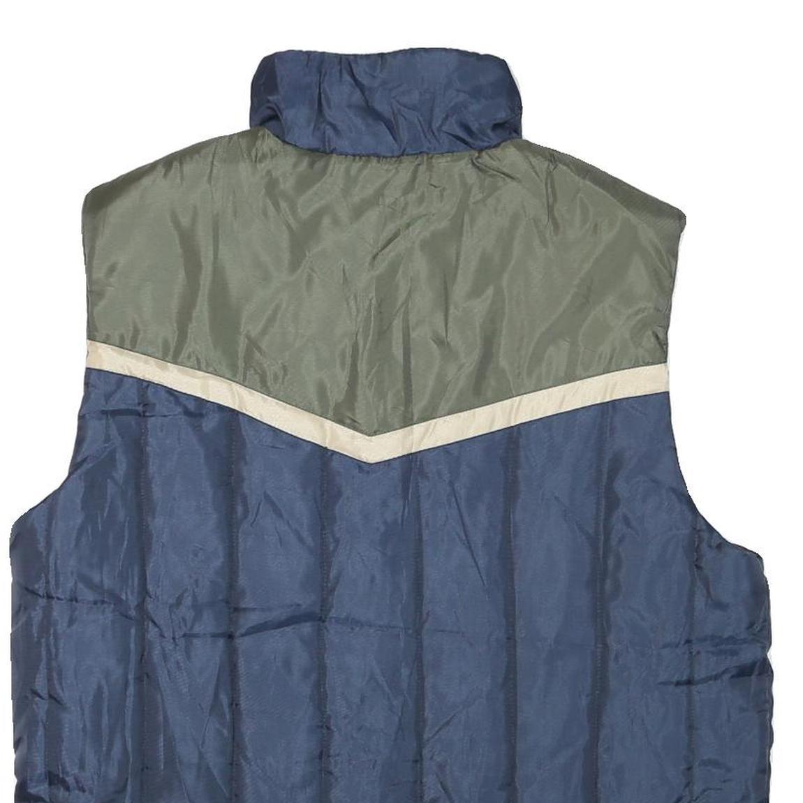 ARIZONA JEAN COMPANY Mens Blue & Green Jacket XL Polyester Blend Plain Zip Vest