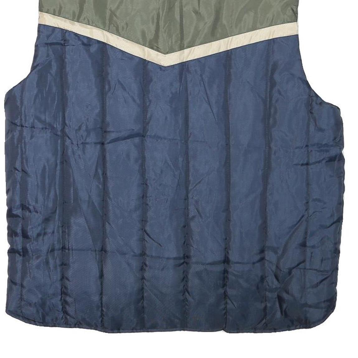 ARIZONA JEAN COMPANY Mens Blue & Green Jacket XL Polyester Blend Plain Zip Vest