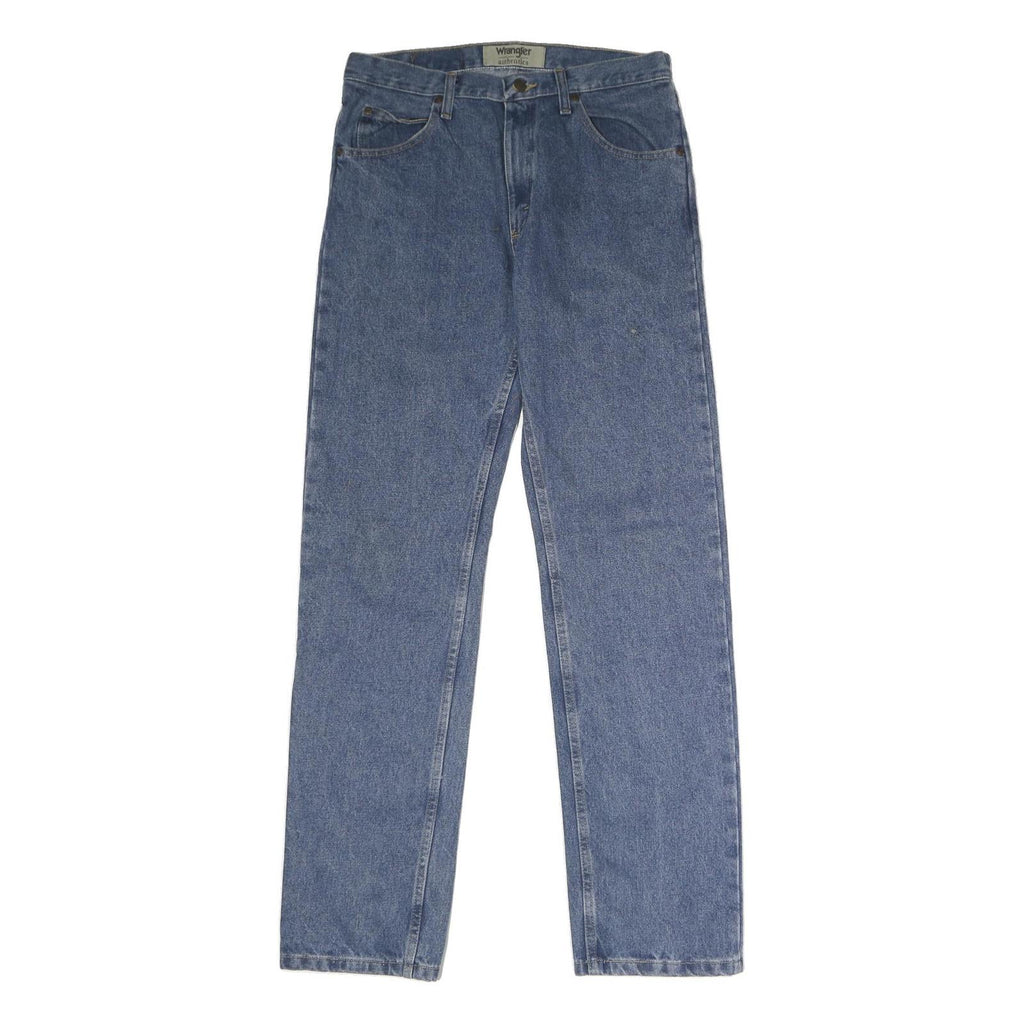 WRANGLER Mens Jeans Blue Regular Straight Denim Medium W32 L34 Classic Zip