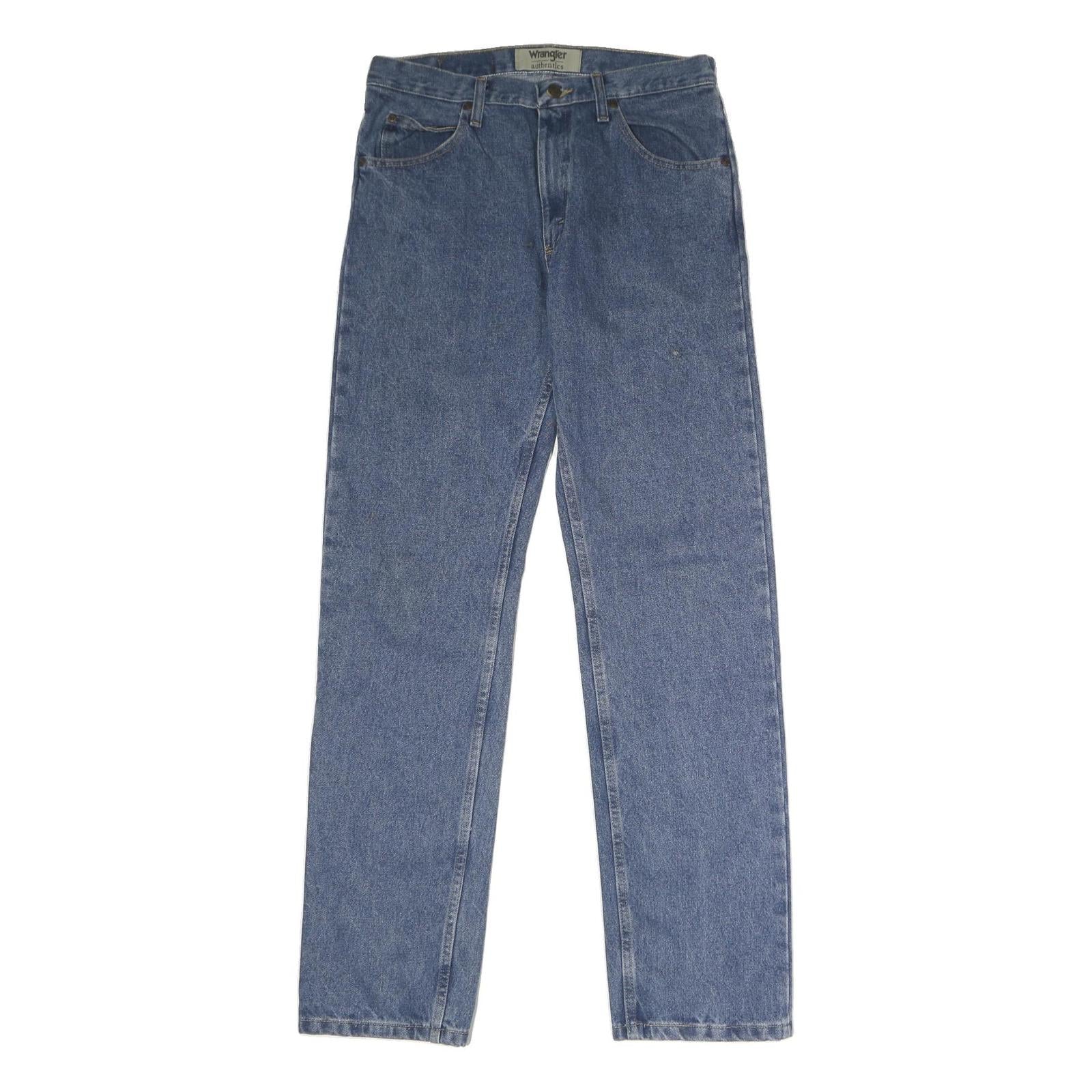 WRANGLER Mens Jeans Blue Regular Straight Denim Medium W32 L34 Classic Zip