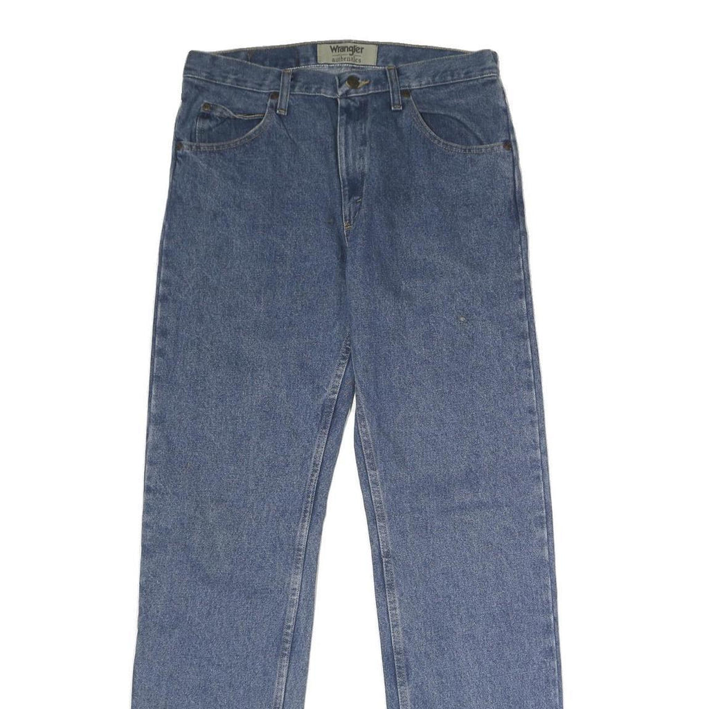 WRANGLER Mens Jeans Blue Regular Straight Denim Medium W32 L34 Classic Zip