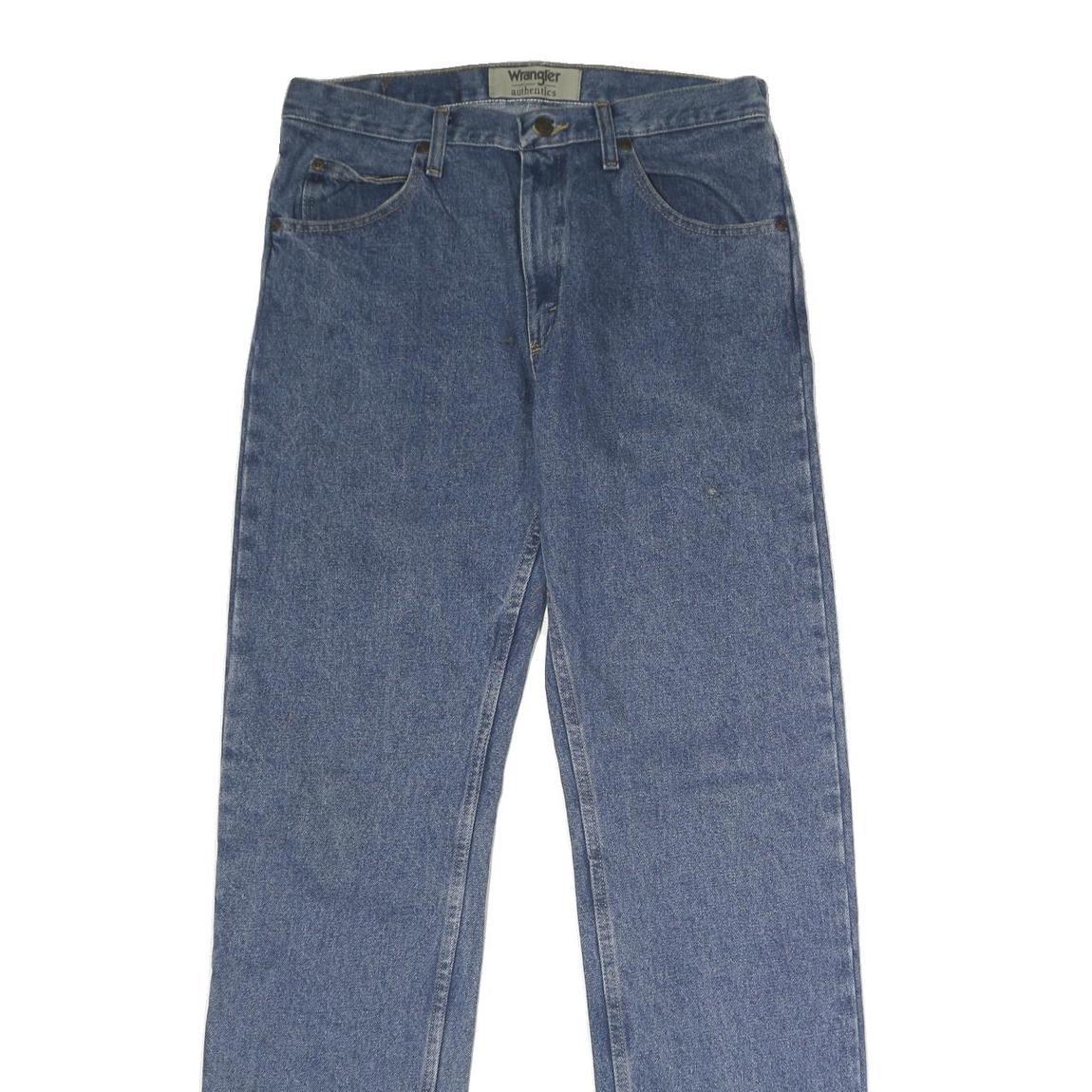 WRANGLER Mens Jeans Blue Regular Straight Denim Medium W32 L34 Classic Zip