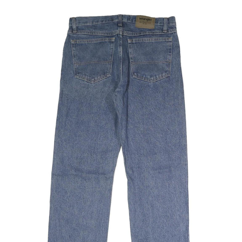 WRANGLER Mens Jeans Blue Regular Straight Denim Medium W32 L34 Classic Zip