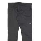 DICKIES Mens Cotton Blend Black Slim Straight Trousers W32 L30 Workwear