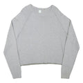 CALVIN KLEIN Womens Grey Plain Cotton Blend Jumper Crew Neck Basic Knit XL