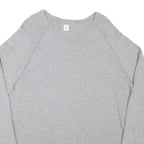 CALVIN KLEIN Womens Grey Plain Cotton Blend Jumper Crew Neck Basic Knit XL