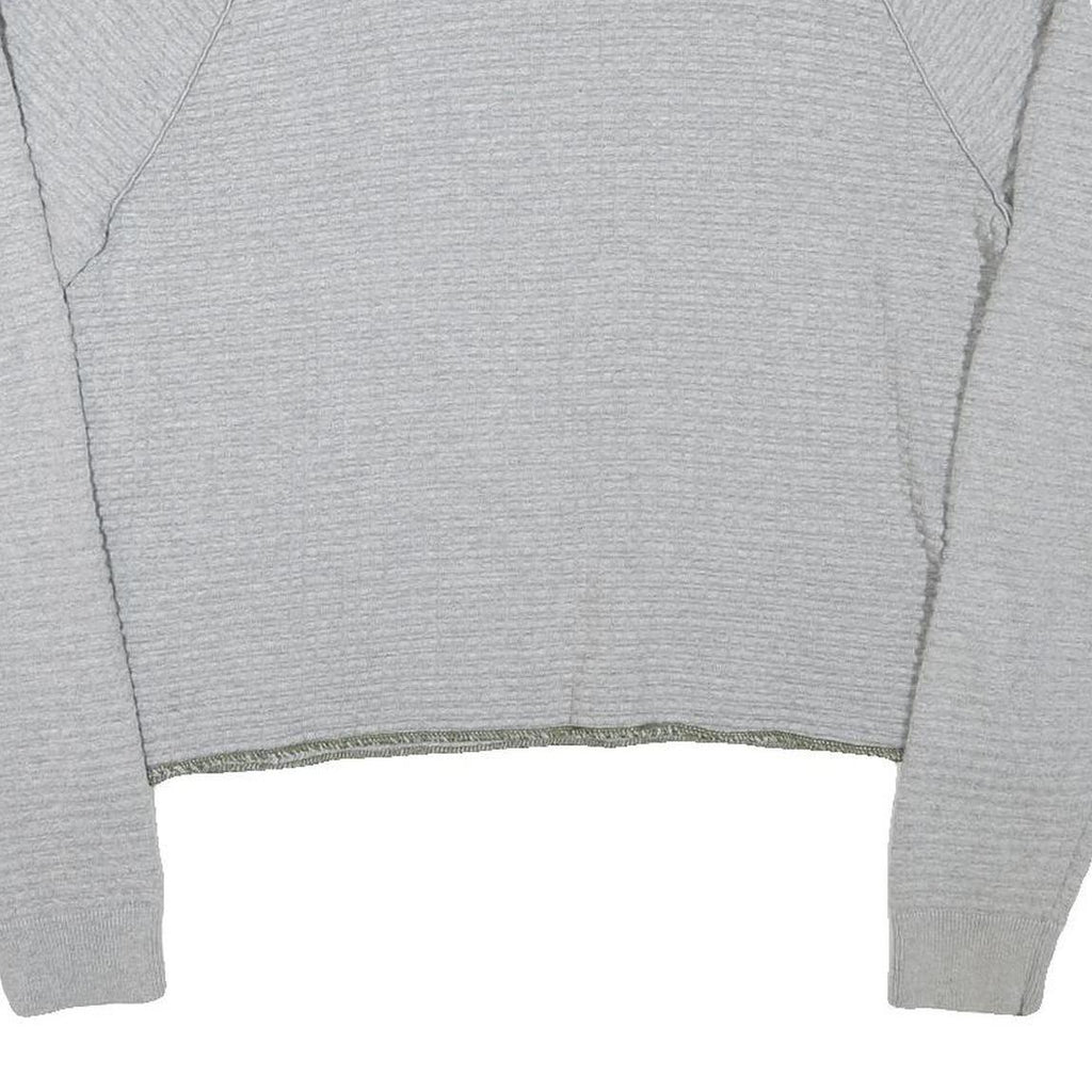 CALVIN KLEIN Womens Grey Plain Cotton Blend Jumper Crew Neck Basic Knit XL