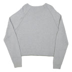 CALVIN KLEIN Womens Grey Plain Cotton Blend Jumper Crew Neck Basic Knit XL