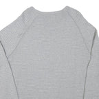 CALVIN KLEIN Womens Grey Plain Cotton Blend Jumper Crew Neck Basic Knit XL