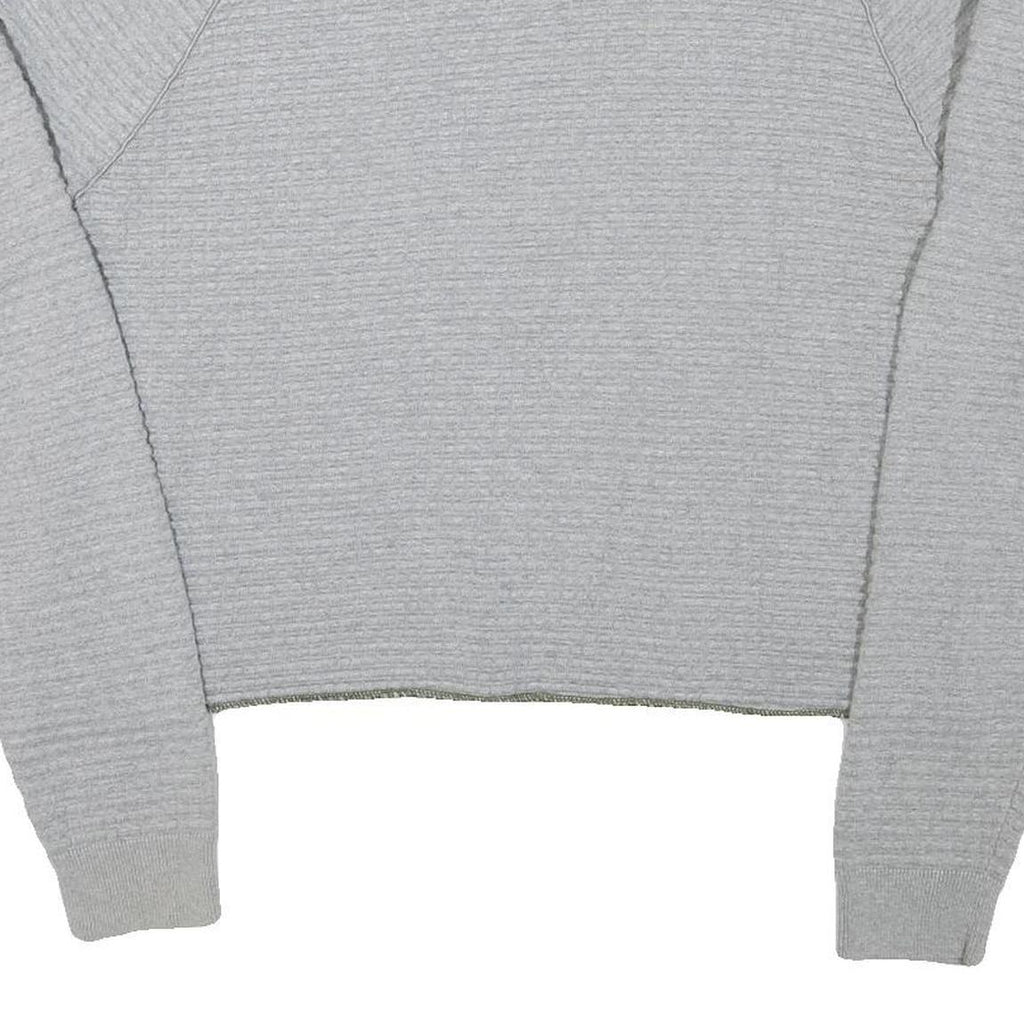 CALVIN KLEIN Womens Grey Plain Cotton Blend Jumper Crew Neck Basic Knit XL