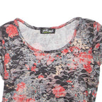 Womens Cropped Top Black Floral S