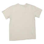 ADIDAS Mens Cream Graphic T-Shirt S Short Sleeve Crew Neck Cotton Blend Casual