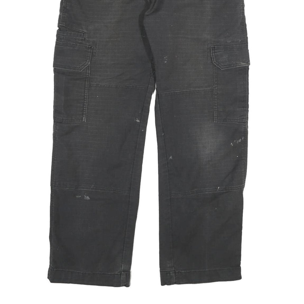 DICKIES Mens Cotton Blend Black Regular Straight Trousers W32 L30 Workwear Zip