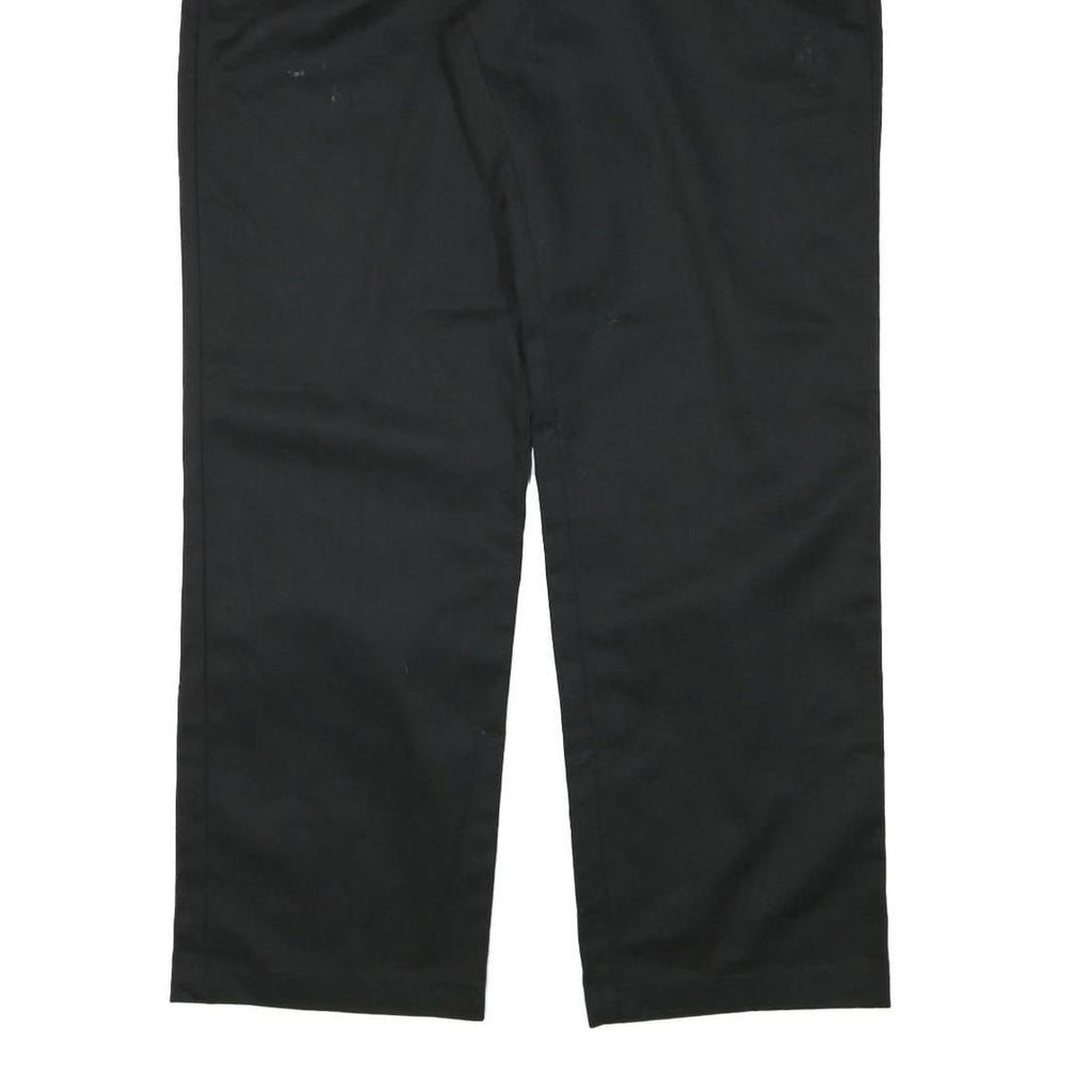 DICKIES Womens Black Cotton Blend Regular Straight Trousers W37 L31 Workwear Zip