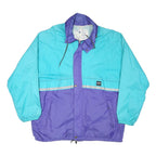 AQUA GUARD Mens Turquoise & Purple Outdoor Jacket XL Polyester Blend Colourblock