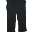 CAT Mens Cotton Blend Black Regular Leg Trousers W32 L32 Workwear Zip Closure