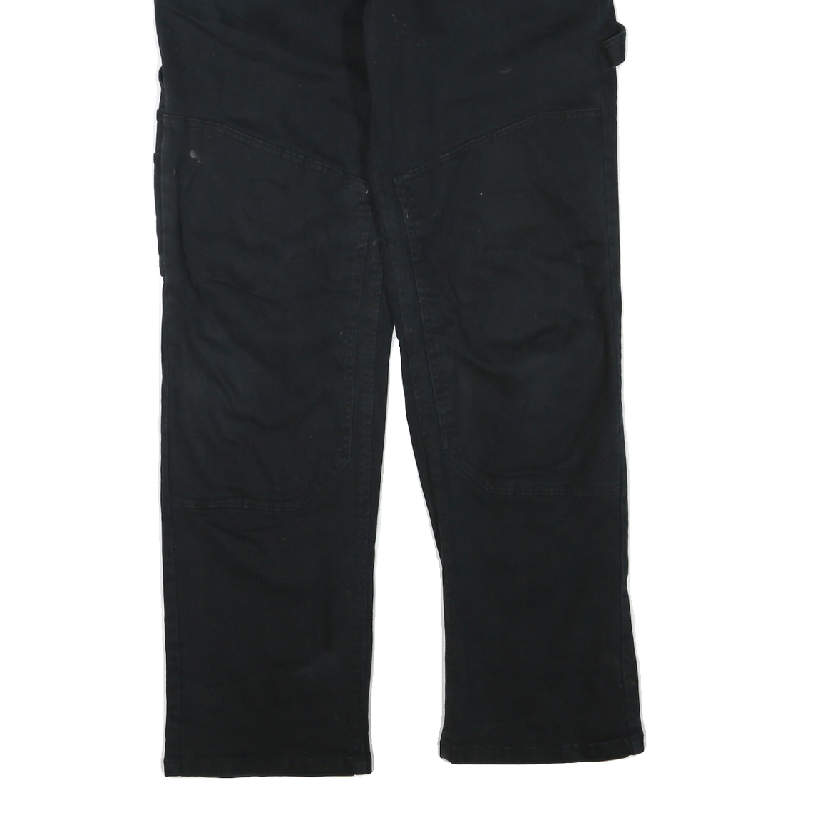 CAT Mens Cotton Blend Black Regular Leg Trousers W32 L32 Workwear Zip Closure