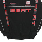 SEAT Mens Black Racing Team Jacket L Polyester Blend Zip Performance Motorsport