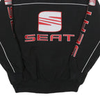 SEAT Mens Black Racing Team Jacket L Polyester Blend Zip Performance Motorsport