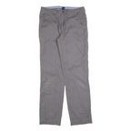 J.CREW Mens Regular Fit Grey Cotton Blend Zip Trousers W30 L32 Casual Classic