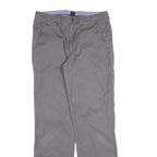J.CREW Mens Regular Fit Grey Cotton Blend Zip Trousers W30 L32 Casual Classic