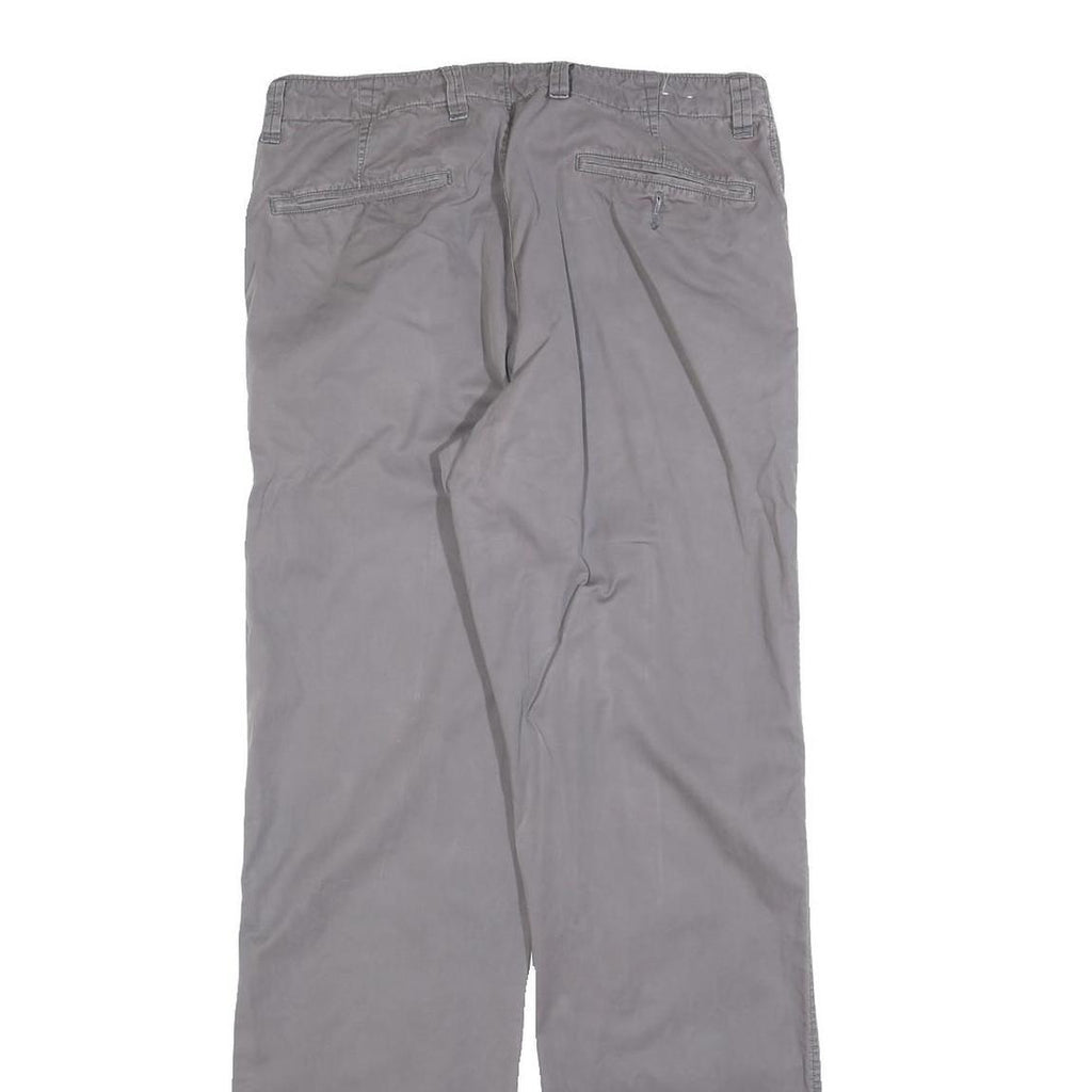 J.CREW Mens Regular Fit Grey Cotton Blend Zip Trousers W30 L32 Casual Classic