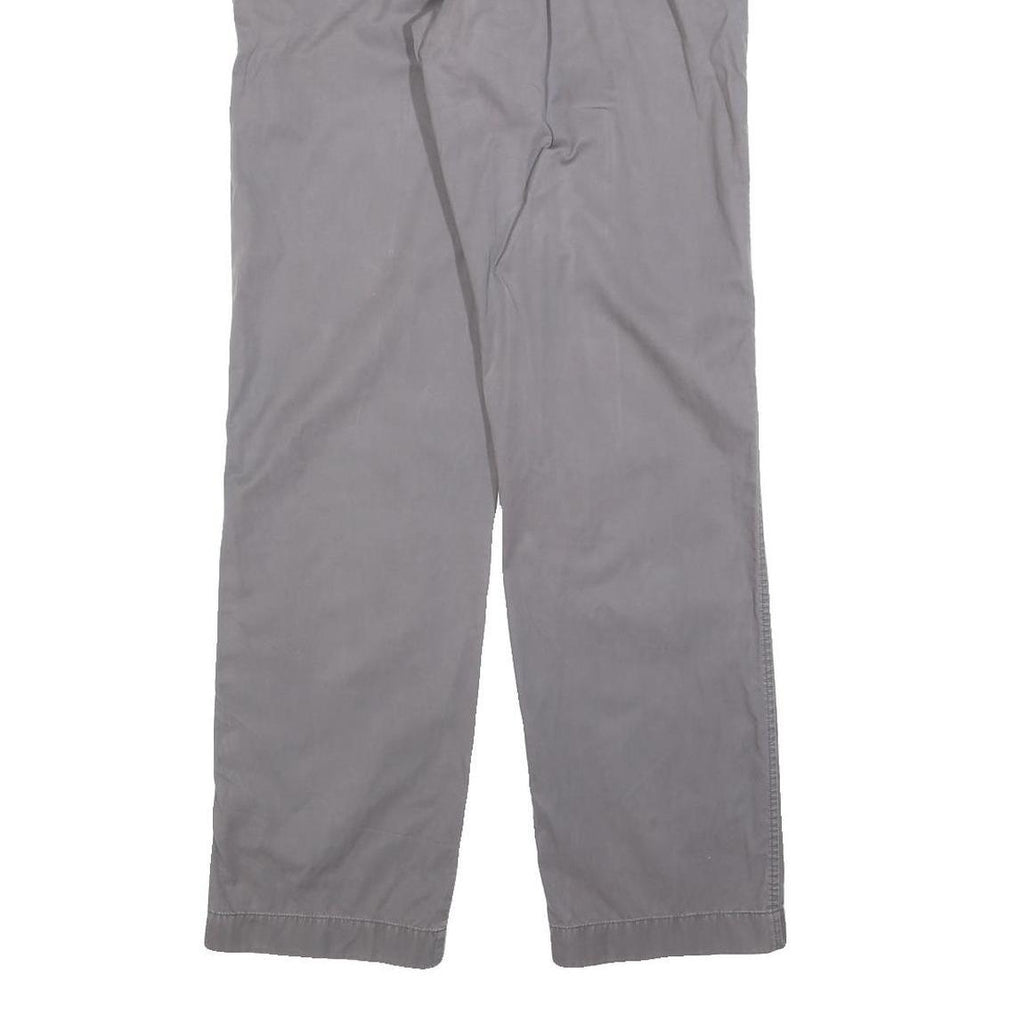 J.CREW Mens Regular Fit Grey Cotton Blend Zip Trousers W30 L32 Casual Classic