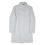 ZARA Mens Grey Wool Blend Slim Jacket S Plain Button Closure Contemporary